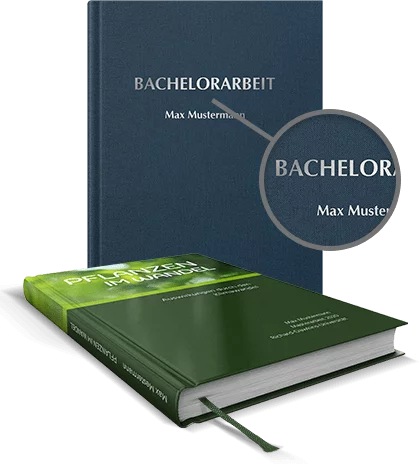 Bachelorarbeit Hardcover mit Prägung